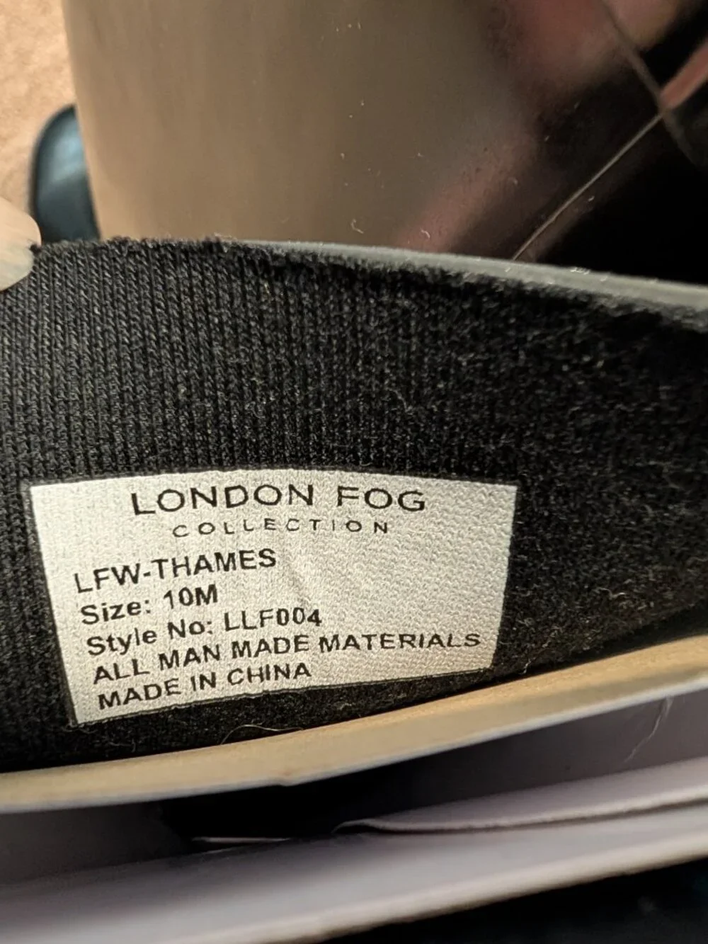 NWT London Fog rain boots Thames black size 10
